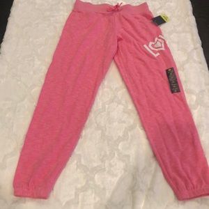 Girls Xersion Sizzling Pink Love Jogger Sweat Pant